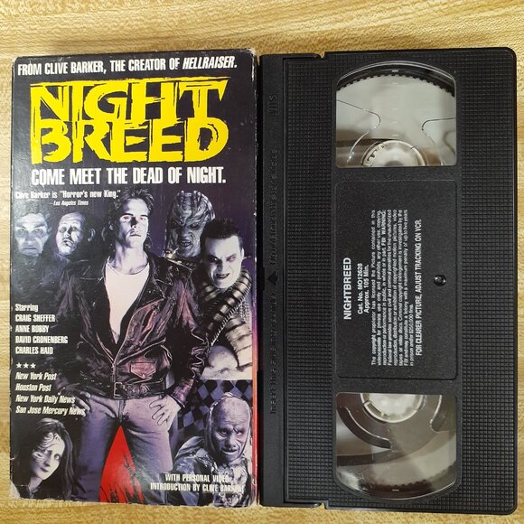 Clive Barker NIGHTBREED 1990 VHS David Cronenberg Cult HORROR Video Treasures - Picture 5 of 7